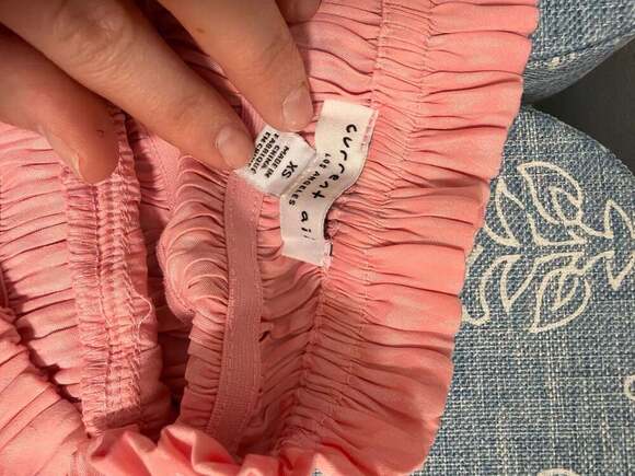 Current Air Los Angeles Pink Smocked Tiered Ruffle Mini Skirt - Picture 4 of 5